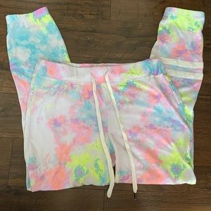 Fashion nova neon tie dye sweats joggers